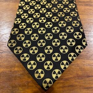 Black & Gold Nuclear Radiation/Radiology 100% silk tie